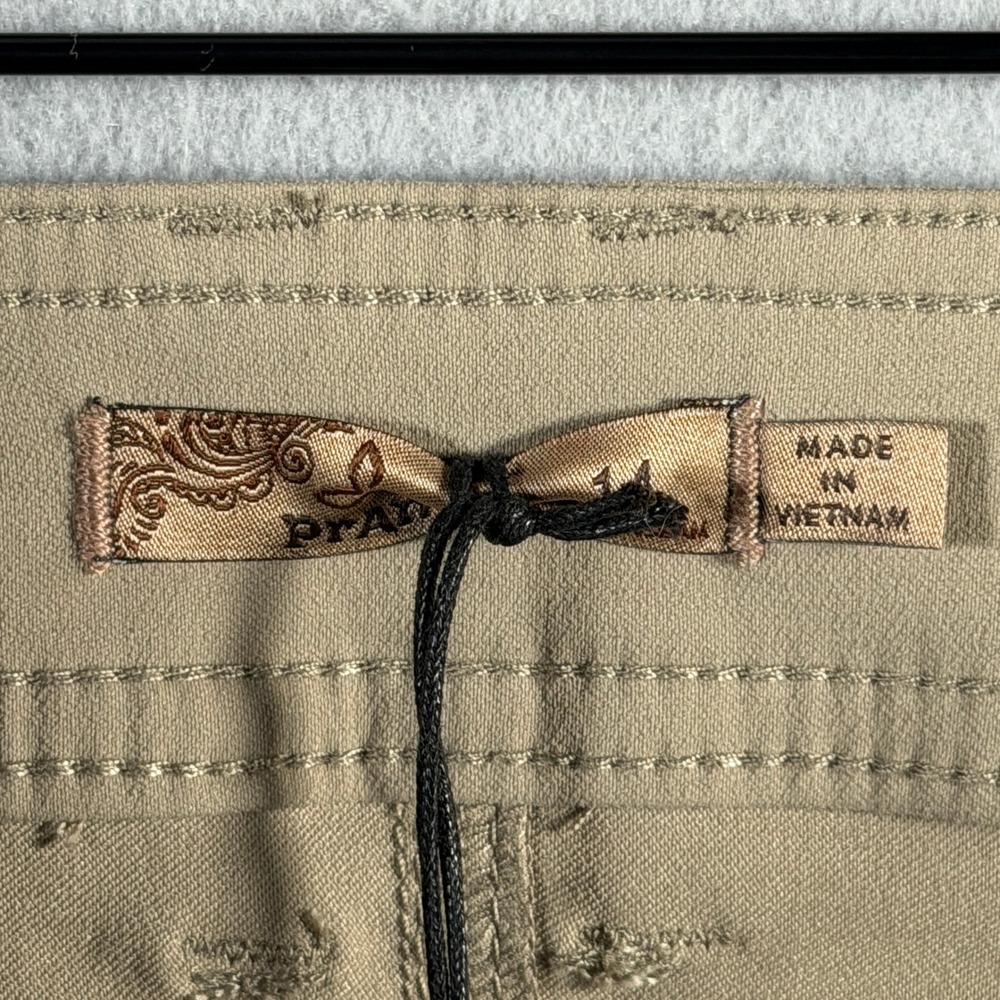 Prana Halle Hiking Pants Dark Khaki Womens 14 Short W4HASH113 Stretch Zion - Picture 12 of 16